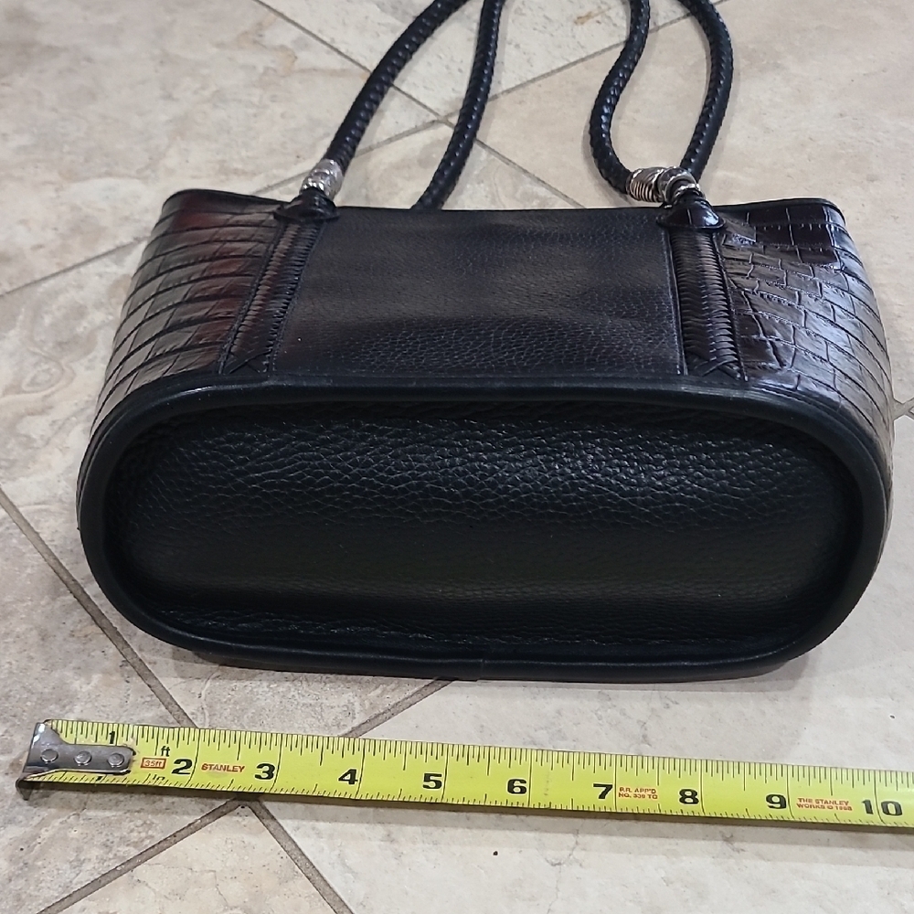 Brighton Black Croc-Patterned Shoulder Bag - Picture 7 of 7